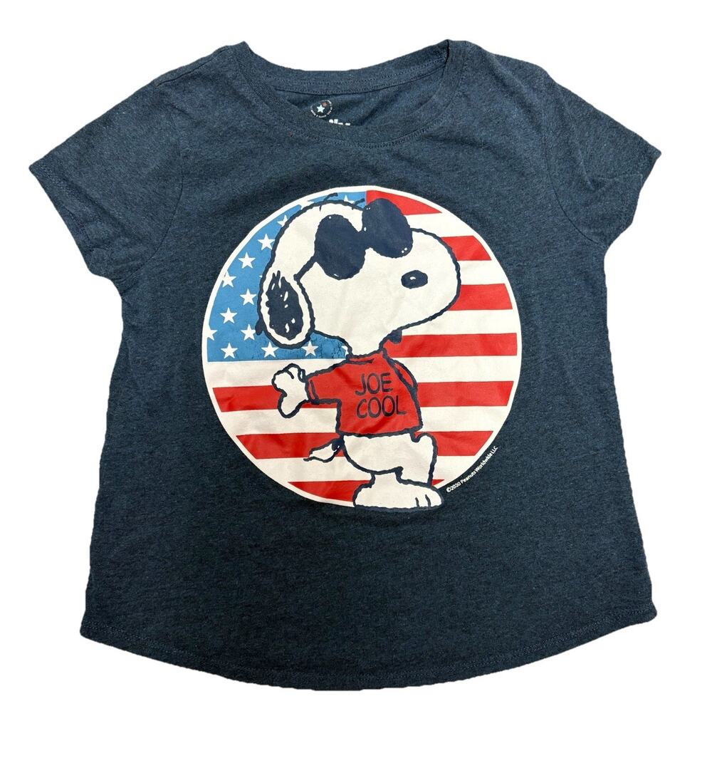 FAMILY FUN - SNOOPY - JOE COOL - T SHIRT - BLUE - SIZE YOUTH MEDIUM